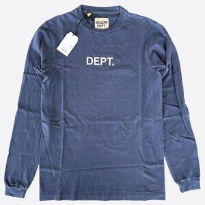 Gallery Dept Navy & White Logo Longsleeve T-Shirt